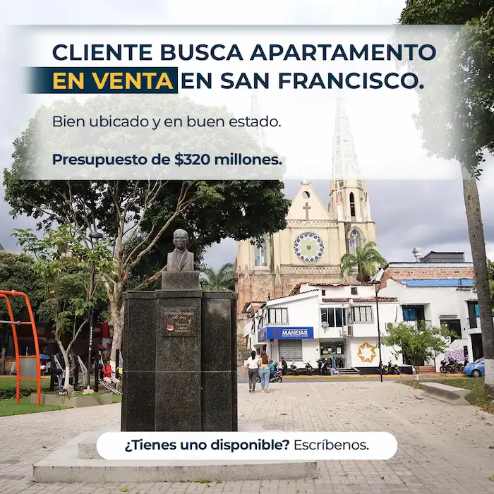 Cliente busca apartamento en venta en San Francisco