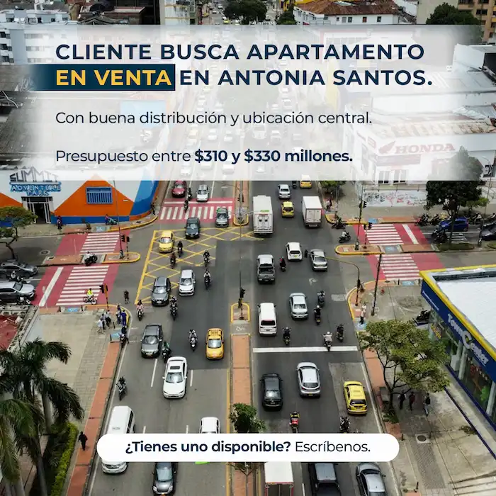 Cliente busca apartamento en venta en Antonia Santos